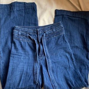 High waisted wide leg jeans